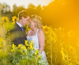 huwelijksfoto zonnebloemen voorbeeld