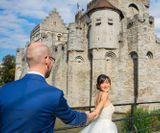 instagram wedding picture, gent, gravensteen, origineel, trouwen